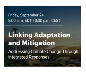 Webinar: Linking Adaptation and Mitigation – Addressing Climate Change Through Integrated Responses