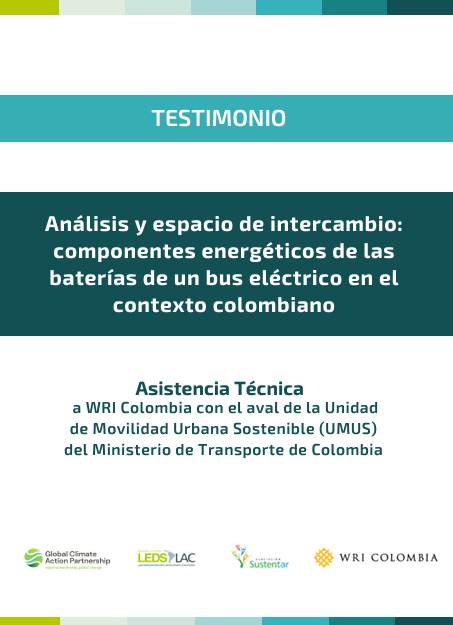 Análisis y Espacio de Intercambio: Componentes Energéticos de las Baterías de un Bus Eléctrico en el Contexto Colombiano – Testimonio