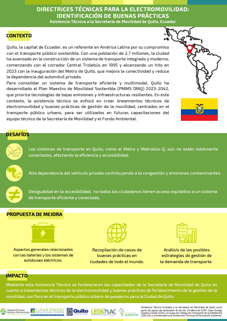 Directrices Técnicas para la Electromovilidad: Identificación de Buenas Prácticas